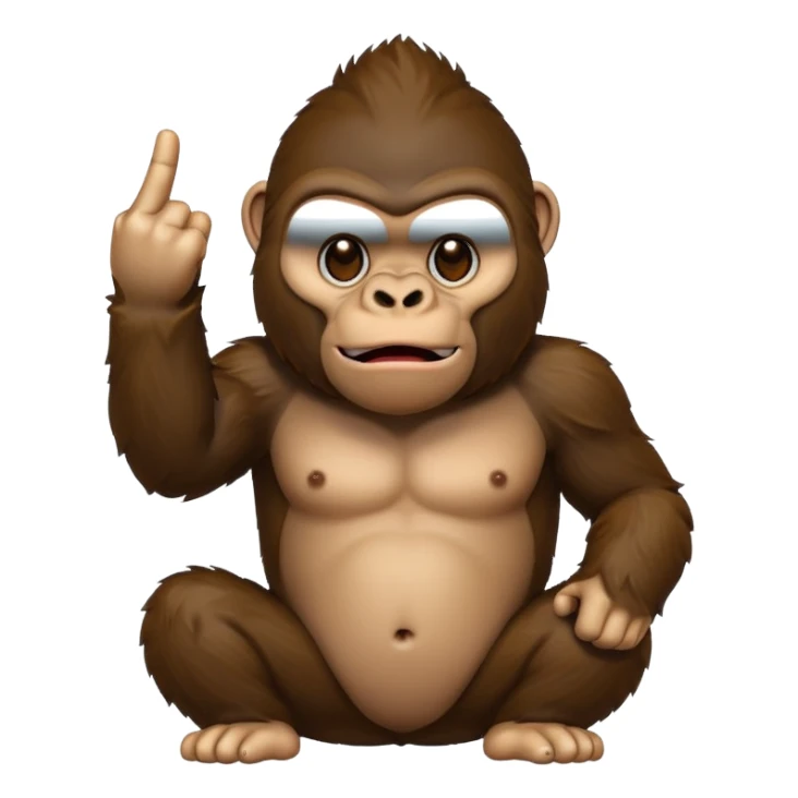Gorilla middle finger sticker