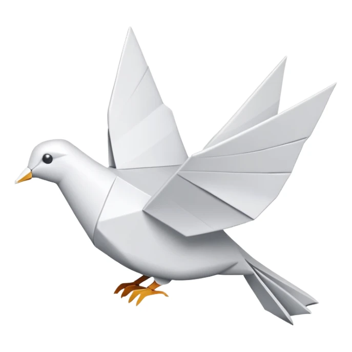 Dove origami minimalist  sticker