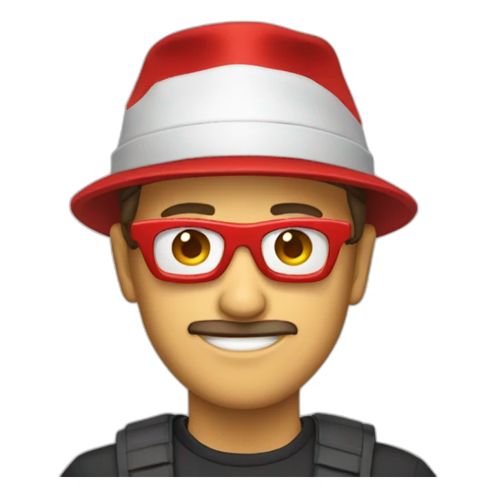 Hacker Red hat sticker