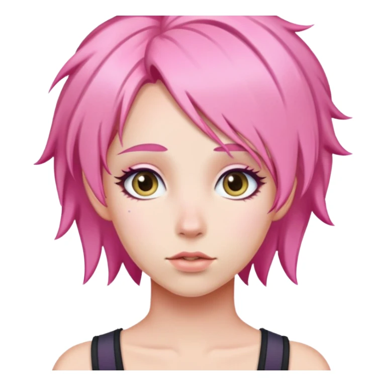 Femboy with pink hair sticker