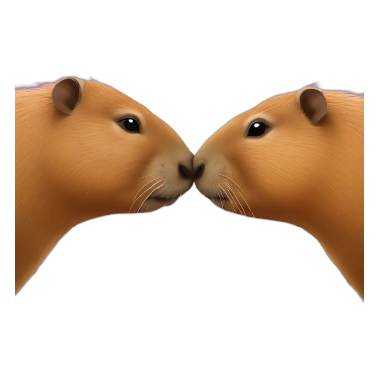 Capybara kiss sticker