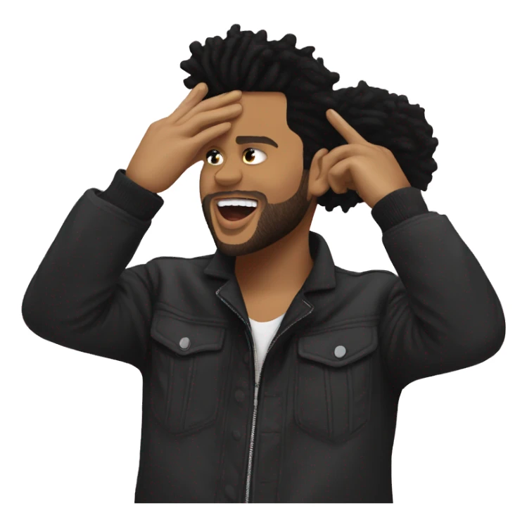 The Weeknd showing love sticker