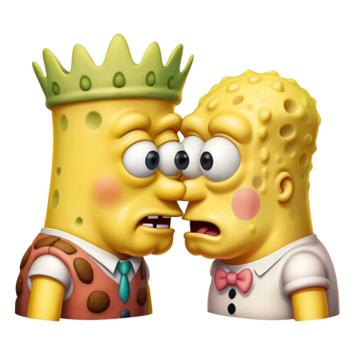 Spongebob kissing patrik sticker