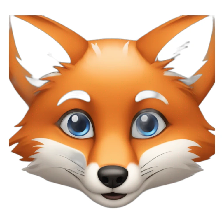 Fox with blue eyes sticker