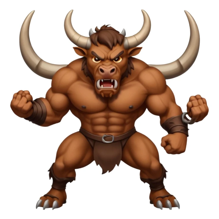 A mad bull sticker