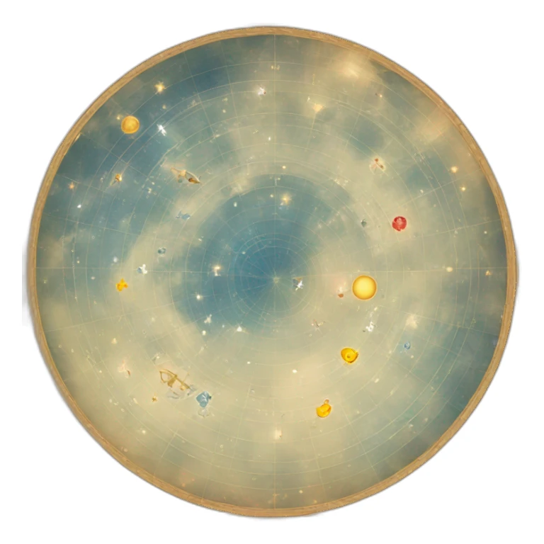 celestial map sticker