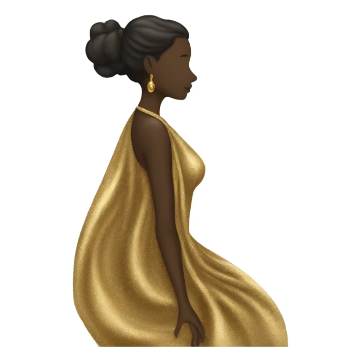Woman Draped in gold sticker