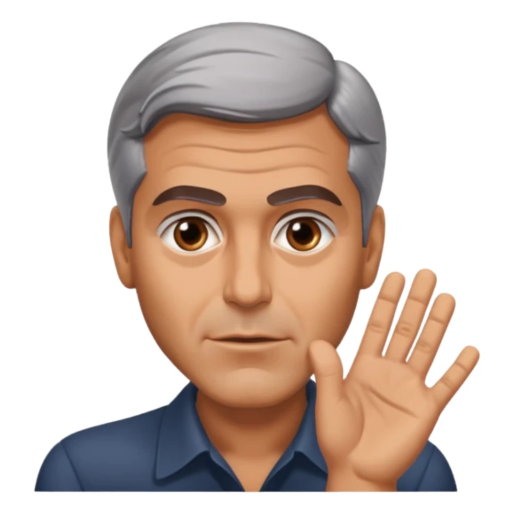 George clooney hand slapping face sticker