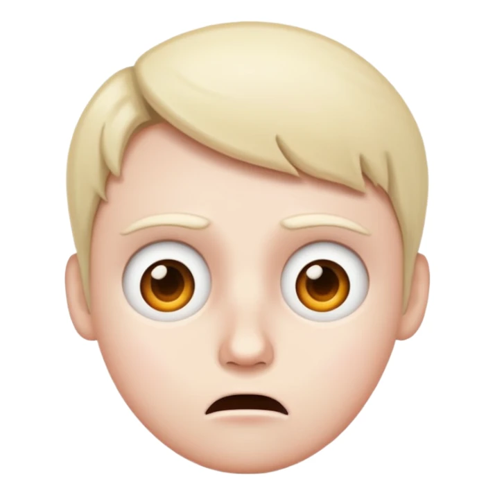 Confused face sticker