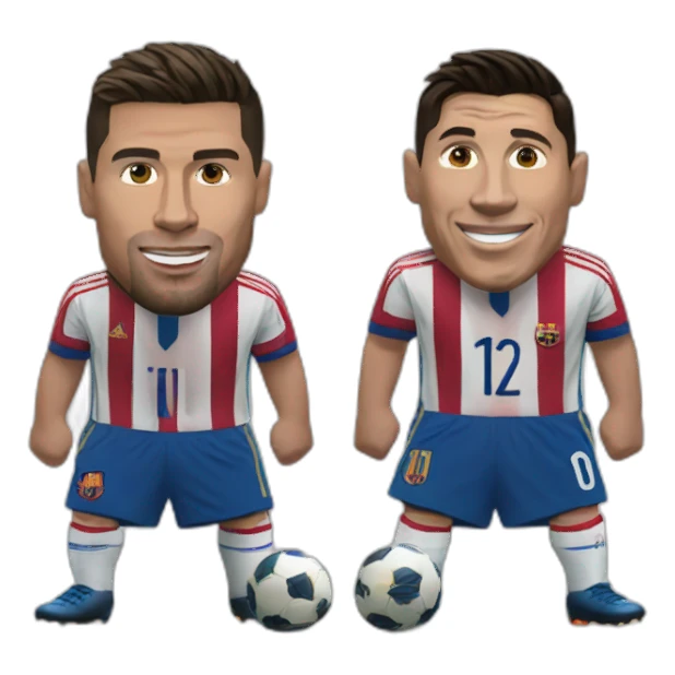 Ronaldo and messi sticker