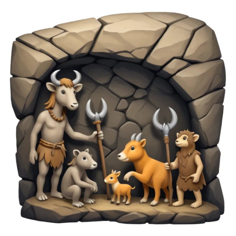 stone age cave art sticker