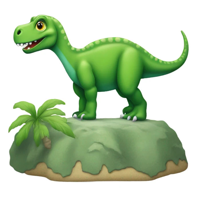 Green dinosaur painting  sticker