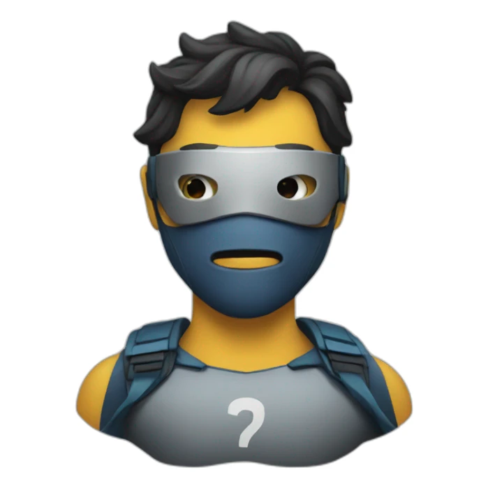 portrait superhero with mask, specialist in Reviews sticker
