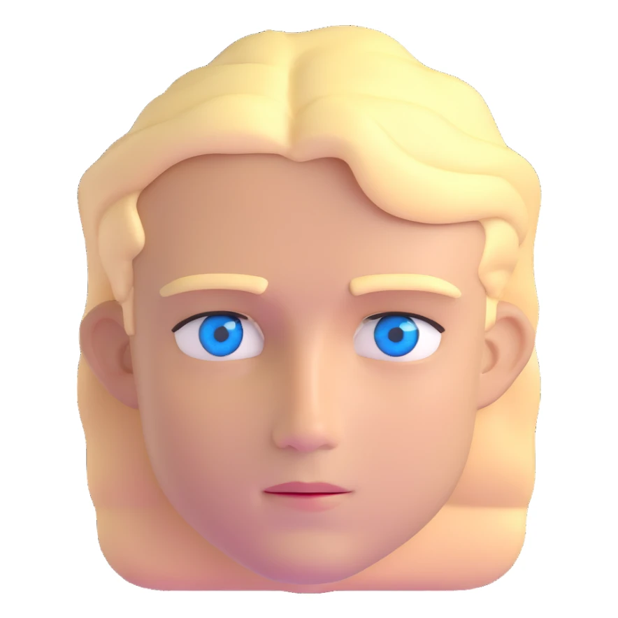 blond David with blue eyes sticker