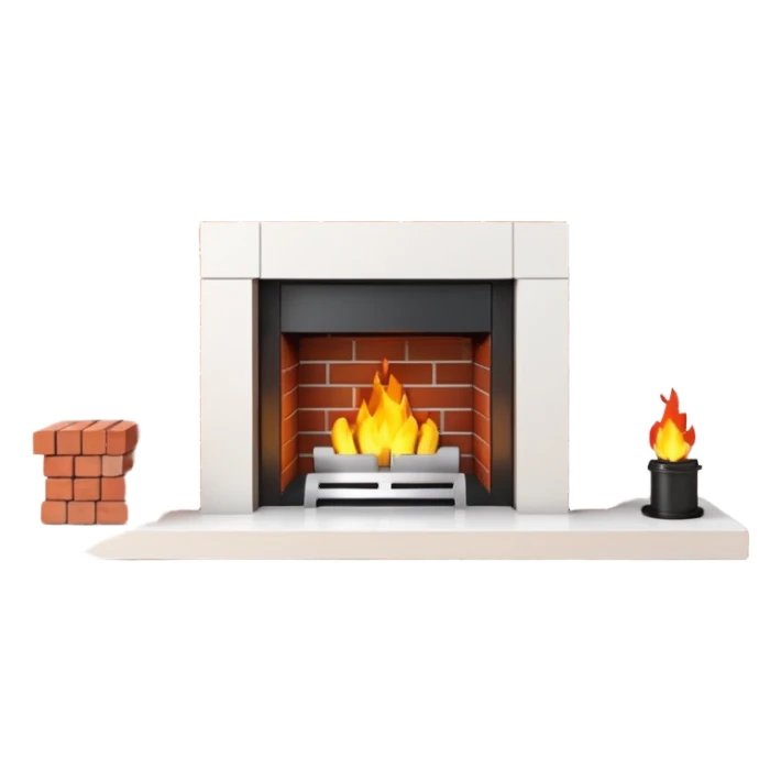 Modern Minimal Fireplace sticker