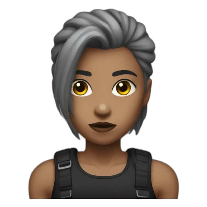 Muscle goth girl sticker