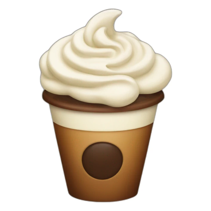 Coffee with cream sticker