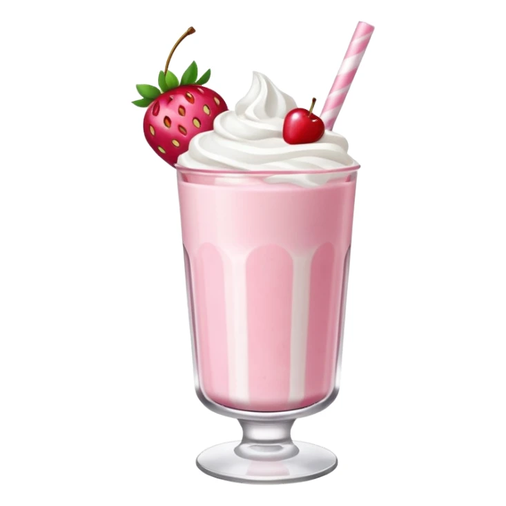Strawberry milkshake sticker