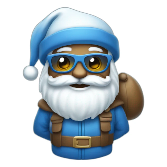 cool blue santa claus sticker