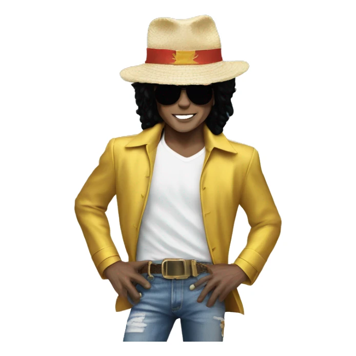 Michael Jackson on a beach sticker