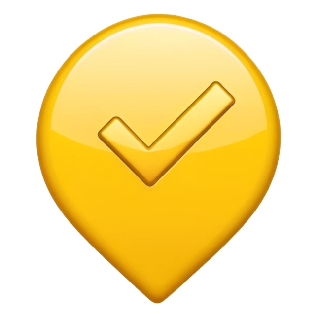 Желтая галочка sticker