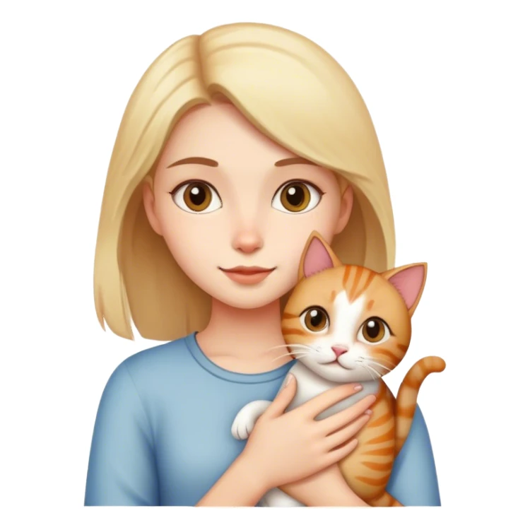 girl with a cat sticker