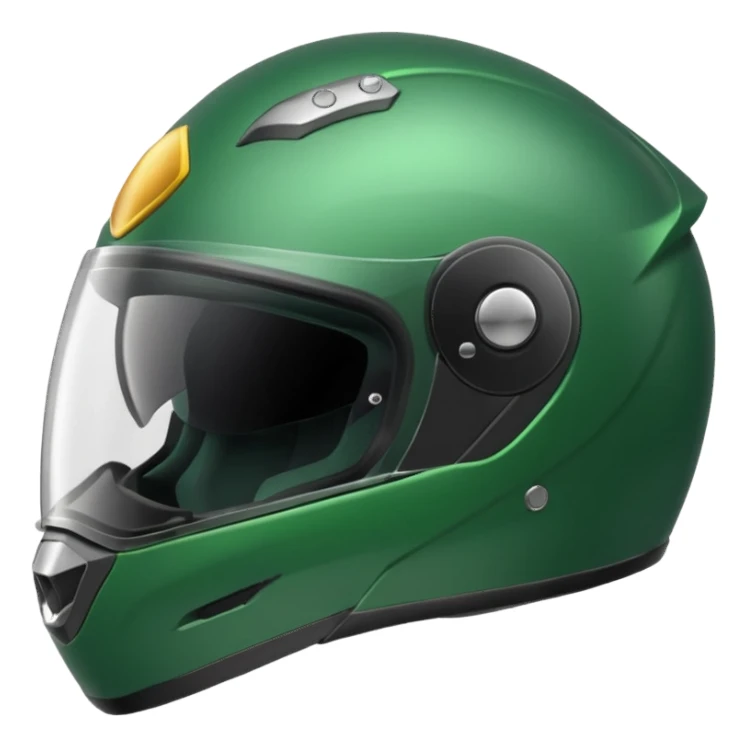 green motorcycle helmet sticker