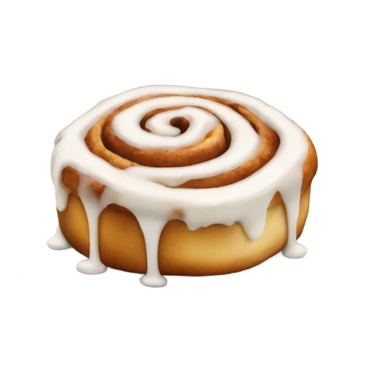 cinnamon roll with icing  sticker