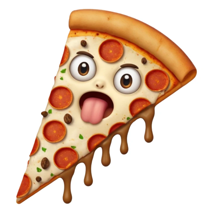 Angry pizza poop sticker