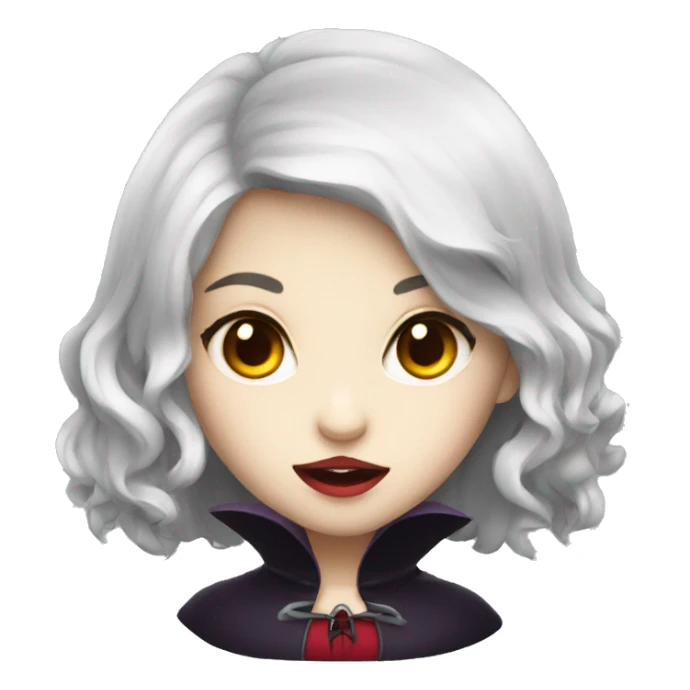 cute girl vampire head sticker