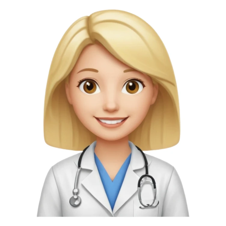 female blonde vet sticker