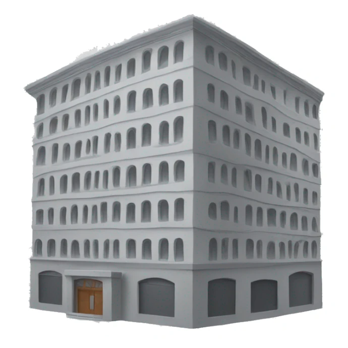 Gray building sticker