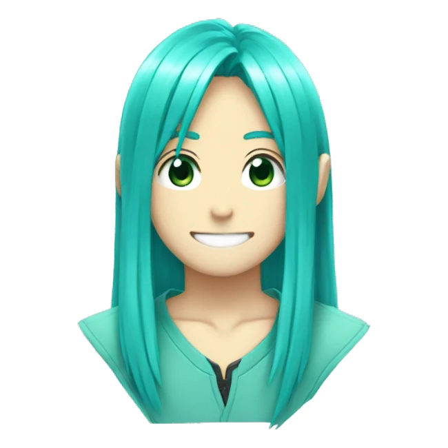 guy with hatsune miku's hair sticker