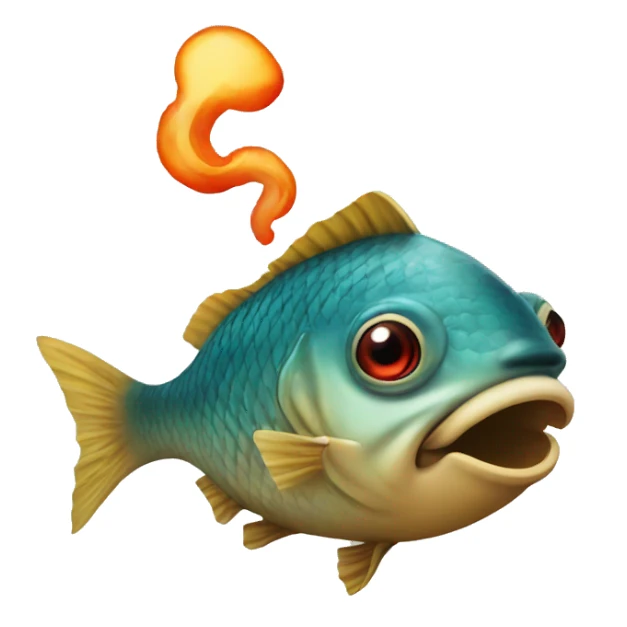Fish smoking a cigar sticker
