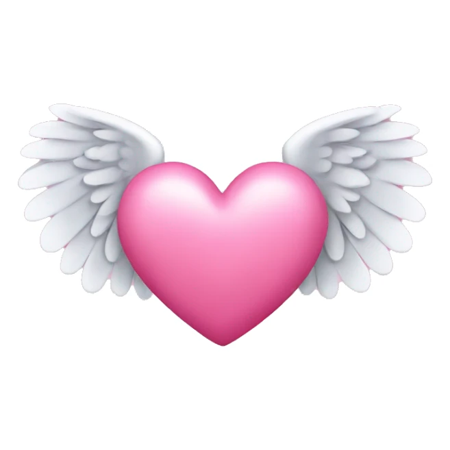 Pink heart with wings sticker