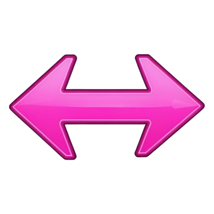 Pink go back arrow  sticker