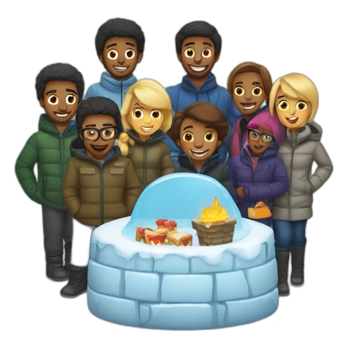 igloo team party sticker