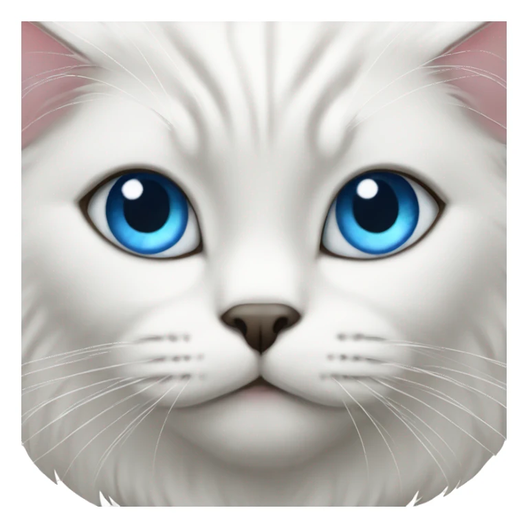 white persa cat blue eyes sticker