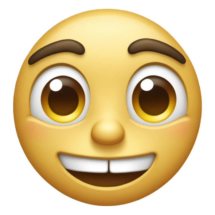 Pretending to be happy face sticker