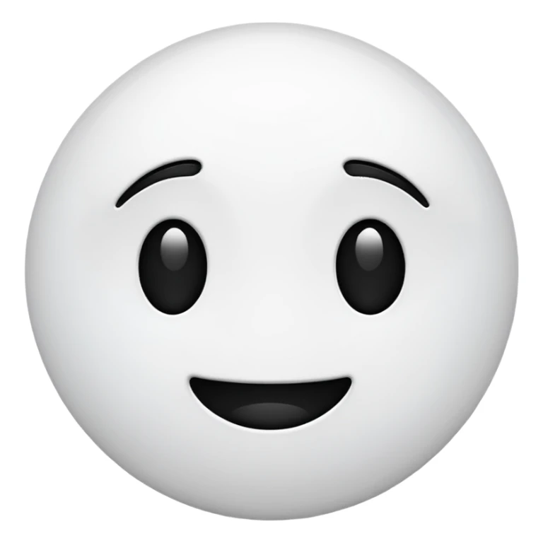 Aesthetic black and white emoji sticker