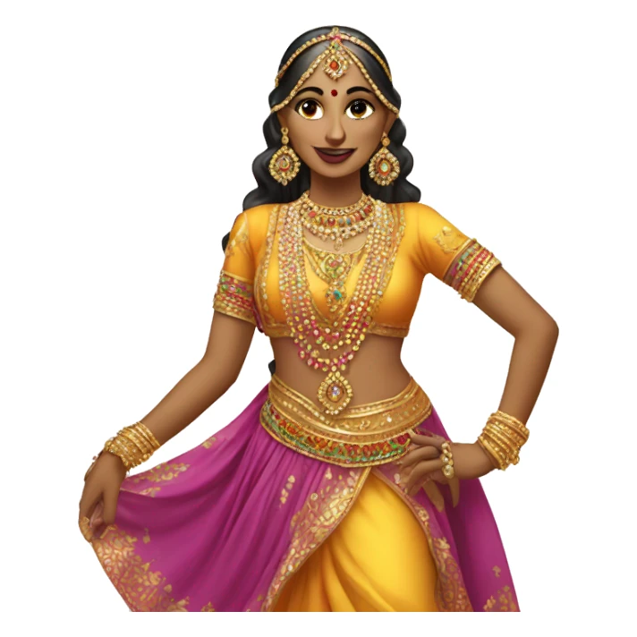 Classical Desi dancer with jewels  sticker