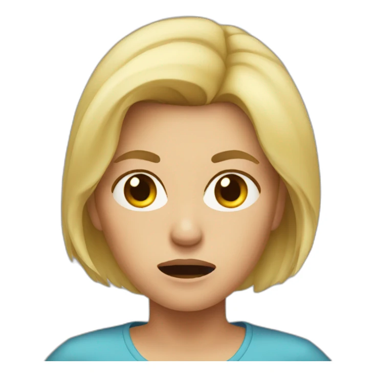 angry blonde mom sticker