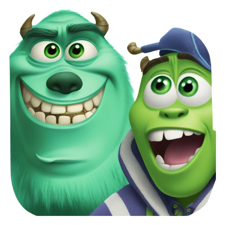 Mike wazowski sulley face meme sticker
