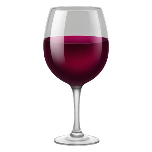 wine glass emoji completely filled with wine  sticker
