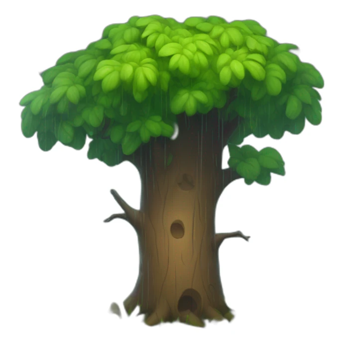 Rain in the wood sticker