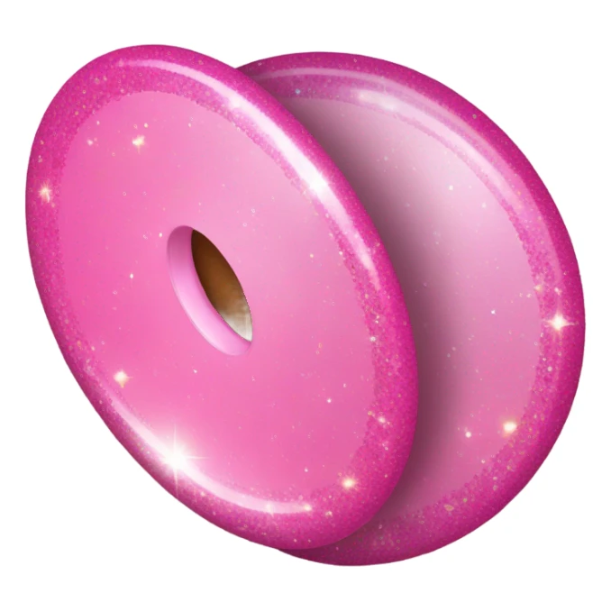 Pink frisbee with glitter  sticker