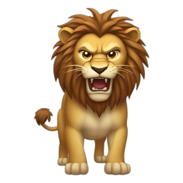 Anger  lion sticker