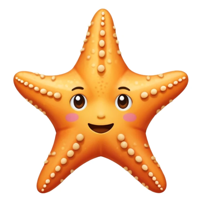 draw a starfish, sad and cheerful,  sticker