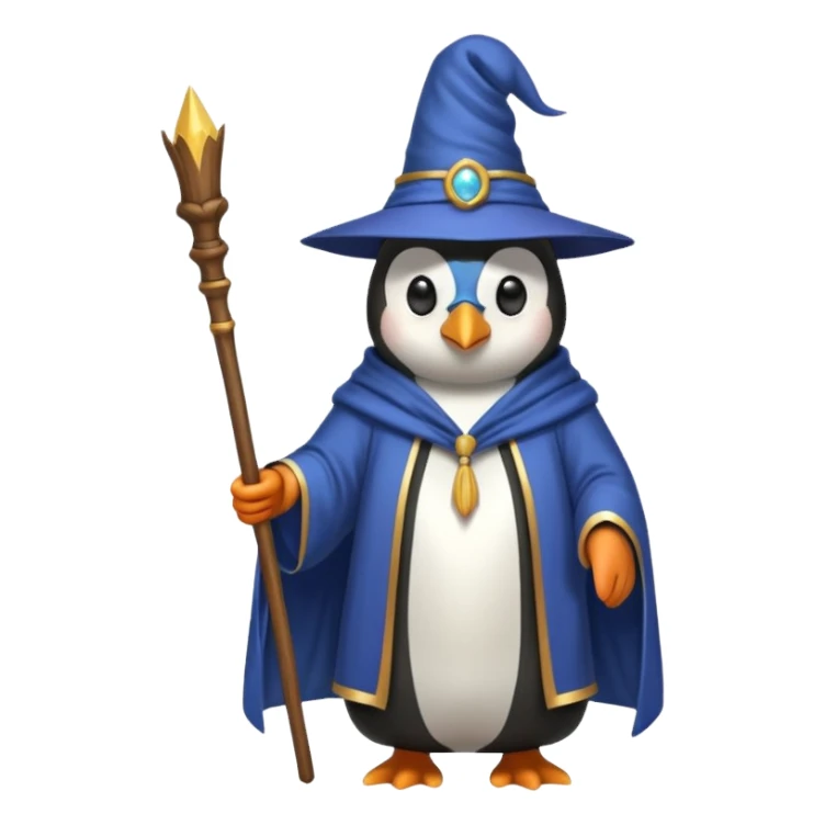 Penguin Wizard sticker