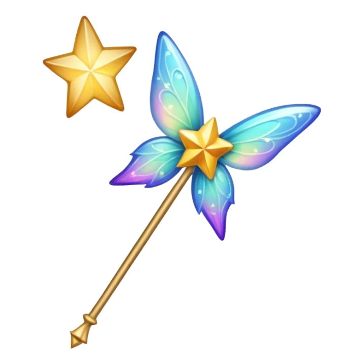 Fairy wand with magic sticker